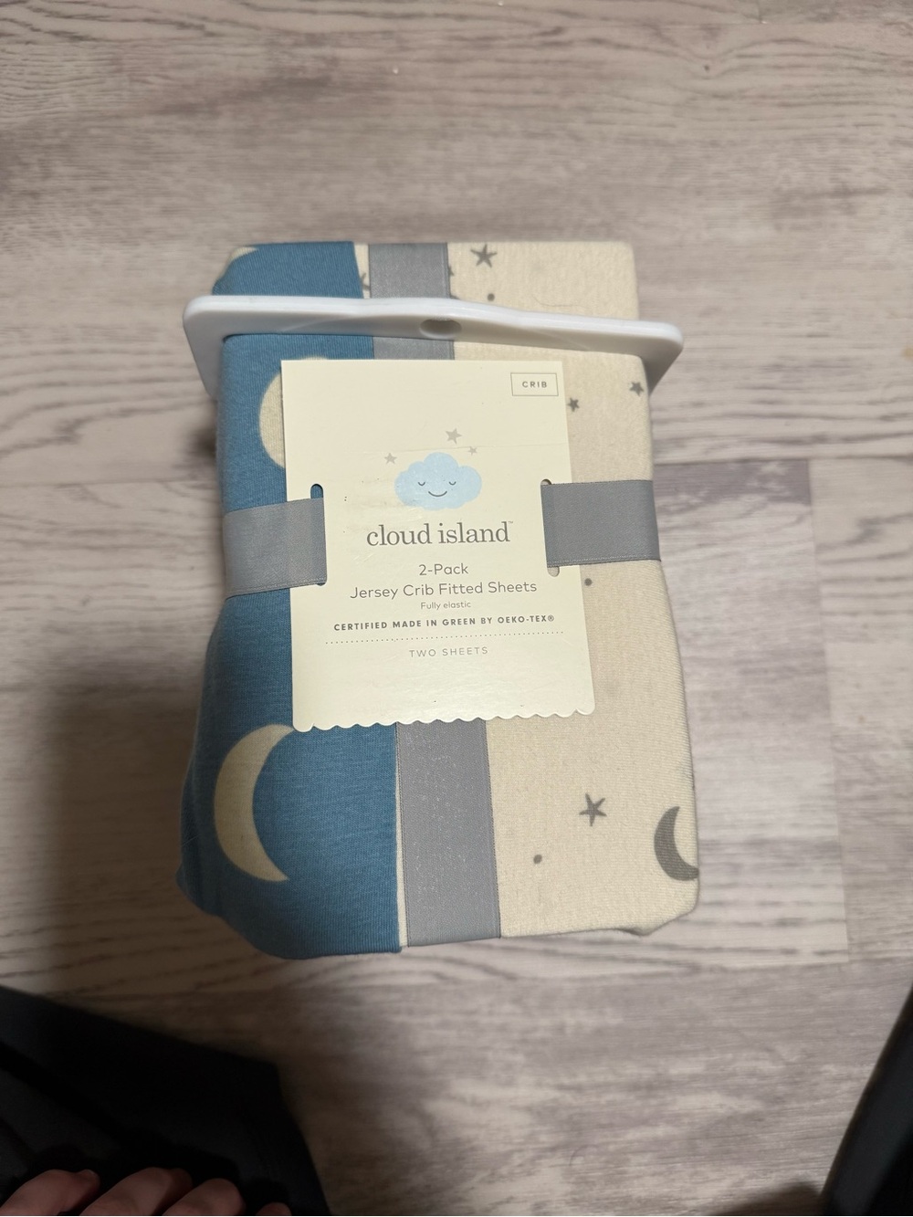 Cloud Island Blue & Cream Crib Sheets - 2-Pack